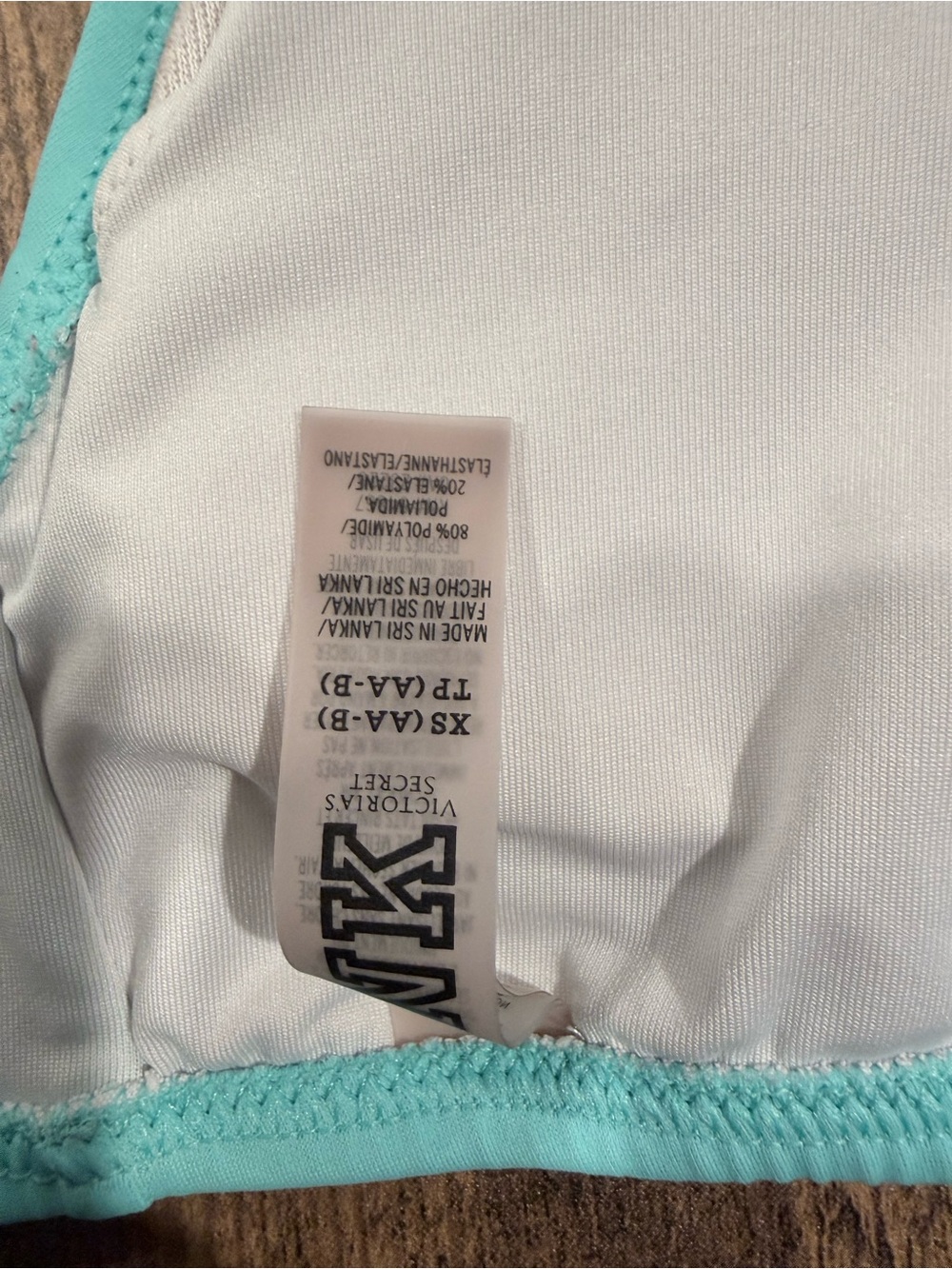 PINK Victoria's Secret Aqua One-Piece Swimsuit with Lattice Cutout - Picture 3 of 3